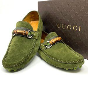 Bruno Magli Men/'s Green Suede Driving Moccasins Loafers Shoes Sz 7 8 9 10 11 12